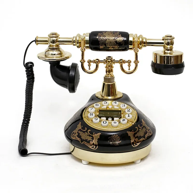 European Pastoral Ceramic Telephone Retro Creative Antique Telephone Fashion Home Landline 509