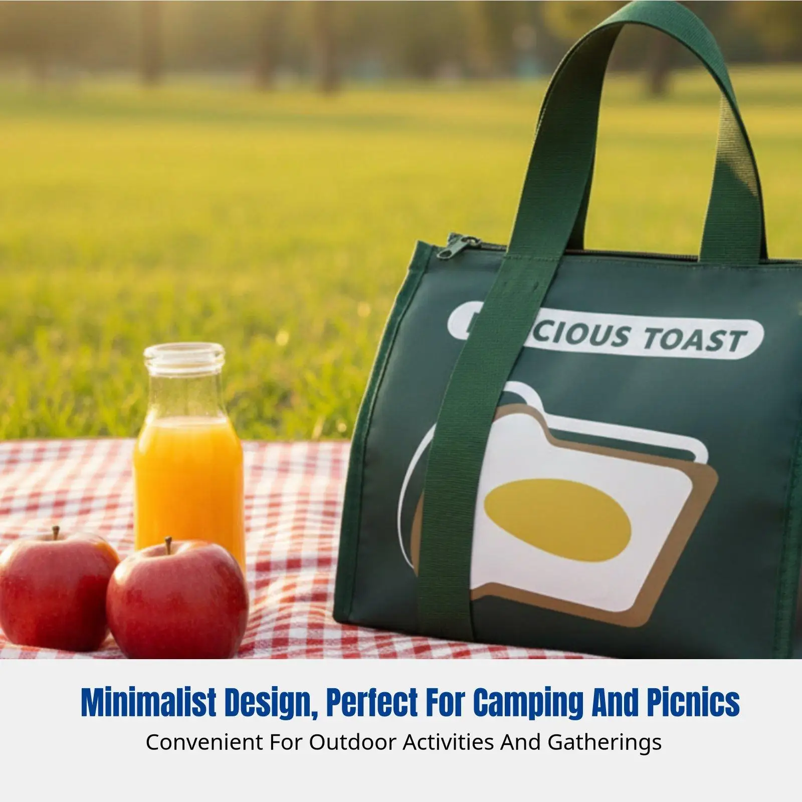 Insulated Lunch Bag Oxford Cloth Thermal Tote Cute Cartoon Design for Work School and Travel