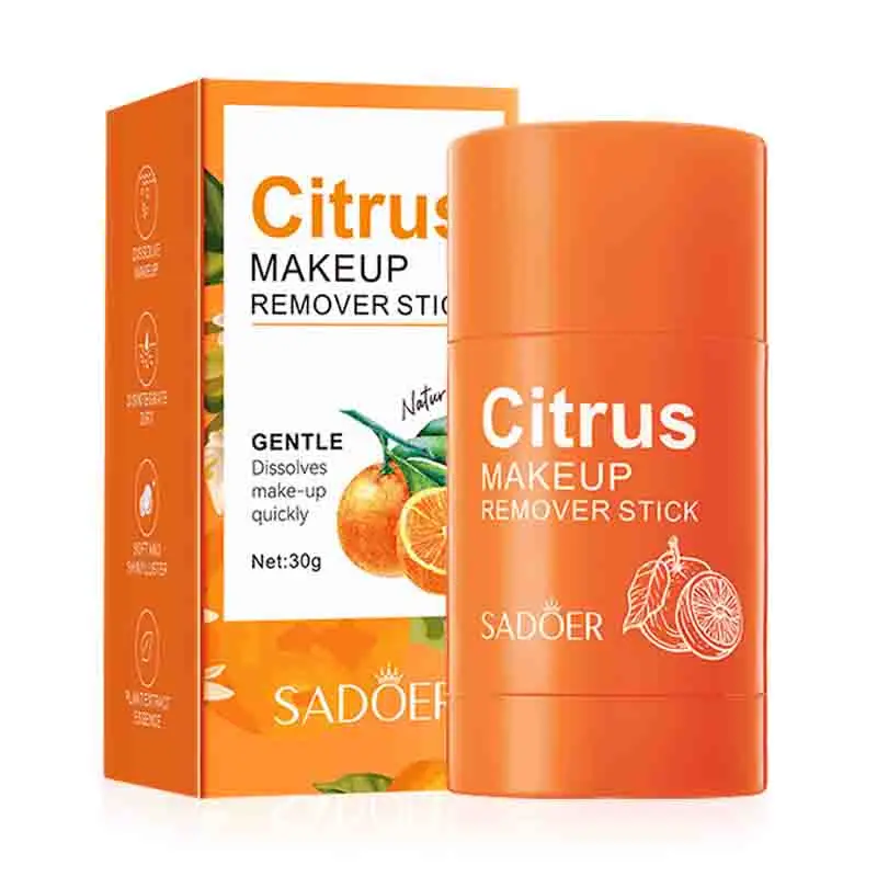 SADOER-palo de eliminación de maquillaje con vitamina C, sombra de ojos facial, maquillaje de labios, elimina no irritante, limpia los poros, eliminador de espinillas
