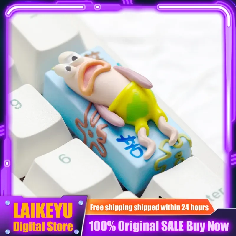 TBitter Fish Theme keycap cute mechanical keyboard resin1pcs PC gaming keyboard Accessorie gift collection custom keycaps