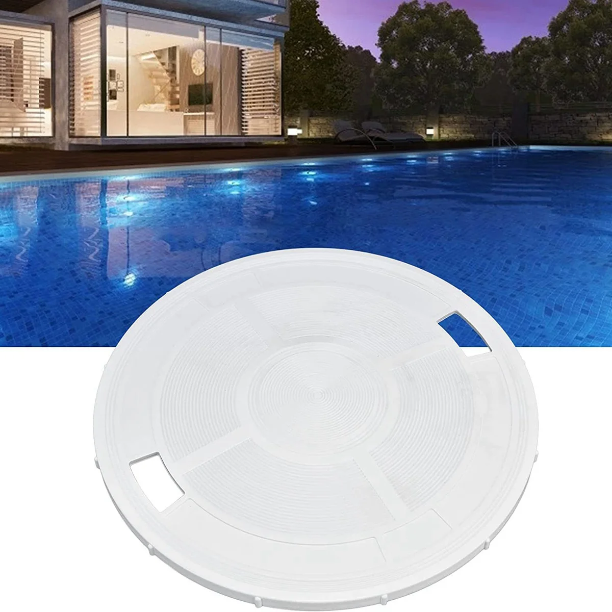 Skimmer Cover Lids 9 Inch Round Covers Replacement Pool Skimmer Lids Drain Cover for Swimming Pools