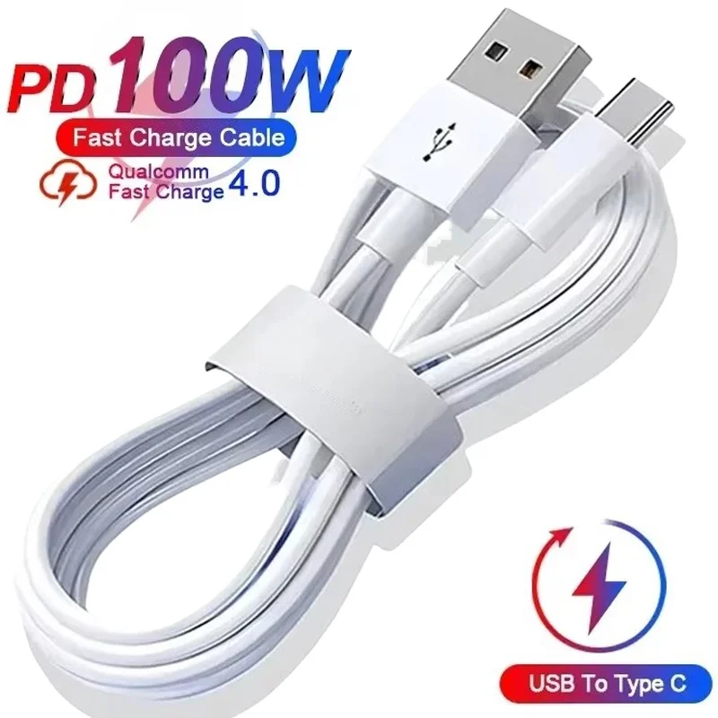 100W 6A USB Type C Cable Suitable for Xiaomi 11 12 13 14 Note 13 Pro Turbo Ultra Fast Charging Suitable for Mobile Data Cable