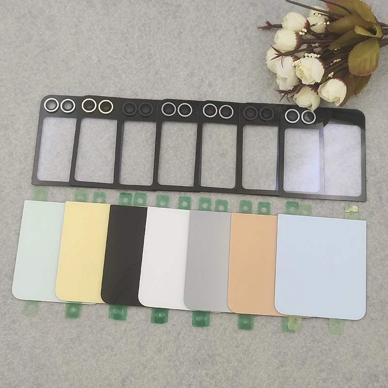 Rückabdeckung für Samsung Galaxy Z Flip 6 Flip6 F741 Akkudeckel Glas Rückseite Gehäuse Ersatzteile mit Kameralinse