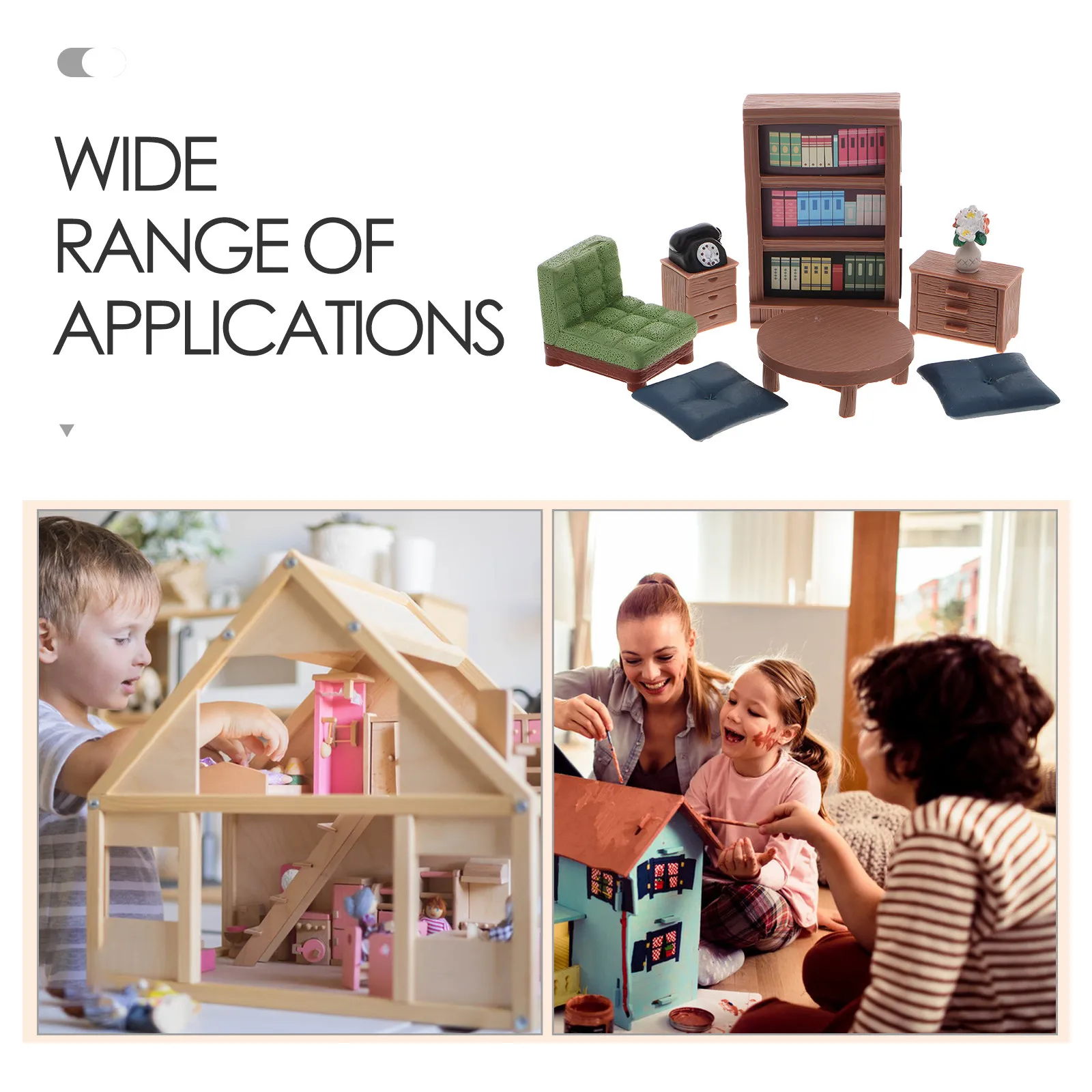 8Pcs Premium Mini Dollhouse Decoration Set Lifelike Miniature Scene Components for DIY Dollhouse Building Enhances Creativity