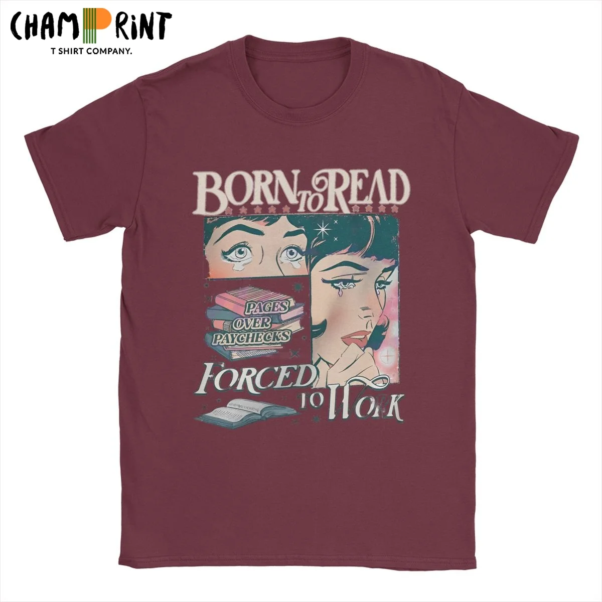 Men's Born To Read Bookish T Shirt Funny Reader Book Lover Cotton Tops Funny Short Sleeve Round Collar Tee Shirt  5XL T-Shirts