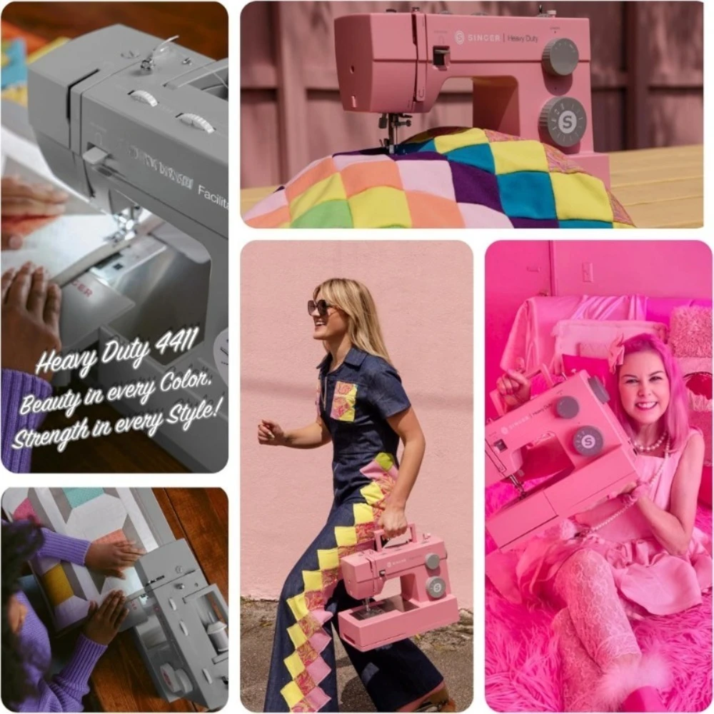 ماكينة خياطة وردية عالية السرعة مع إطار معدني وإضاءة LED 69 تطبيقات غرزة محرك قوي بفتحة أزرار 4 خطوات