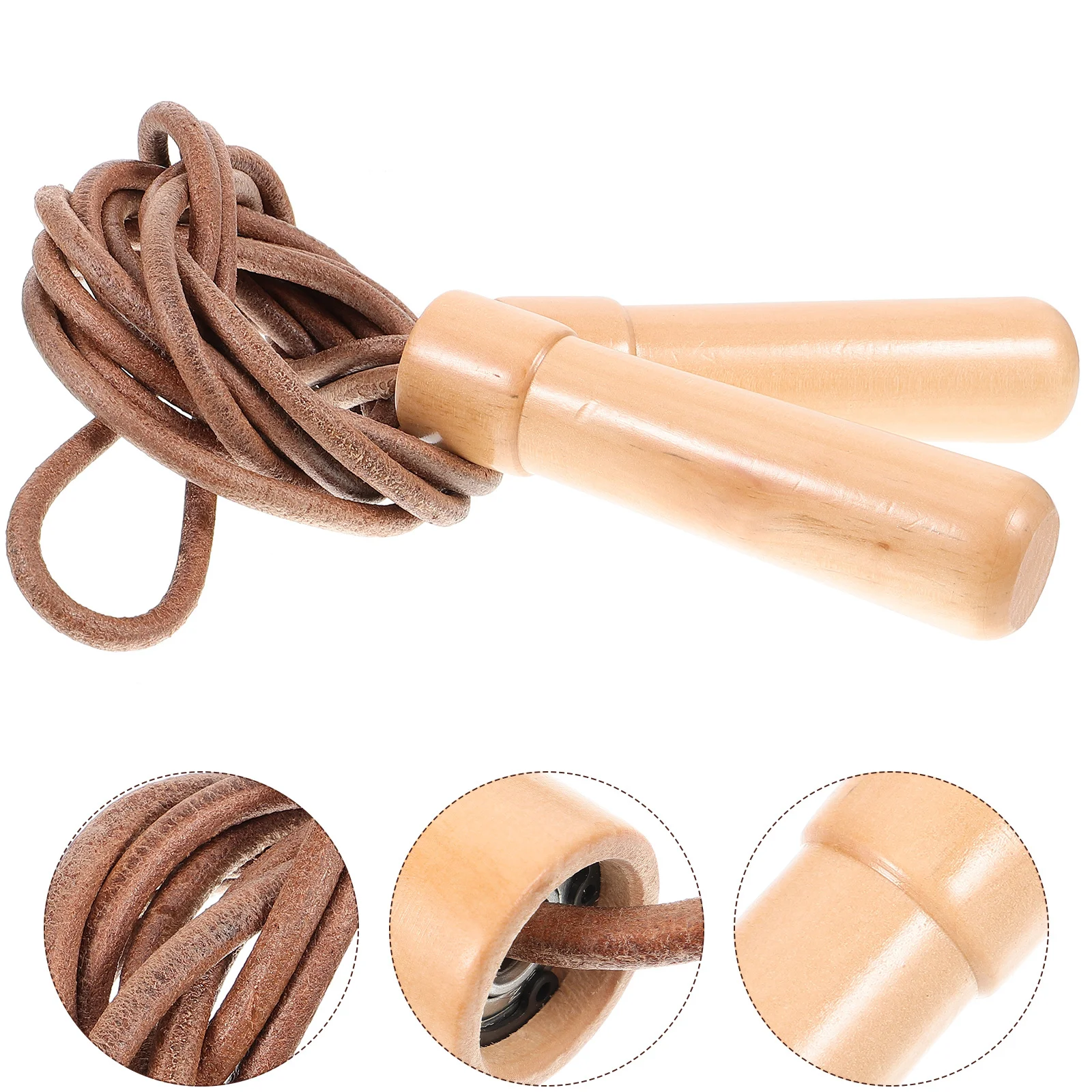 

Smooth Longevity Wood Handle Jump Rope for Endurance Training Fat Burning Healthy Supplies Wood Handle Jump Rope