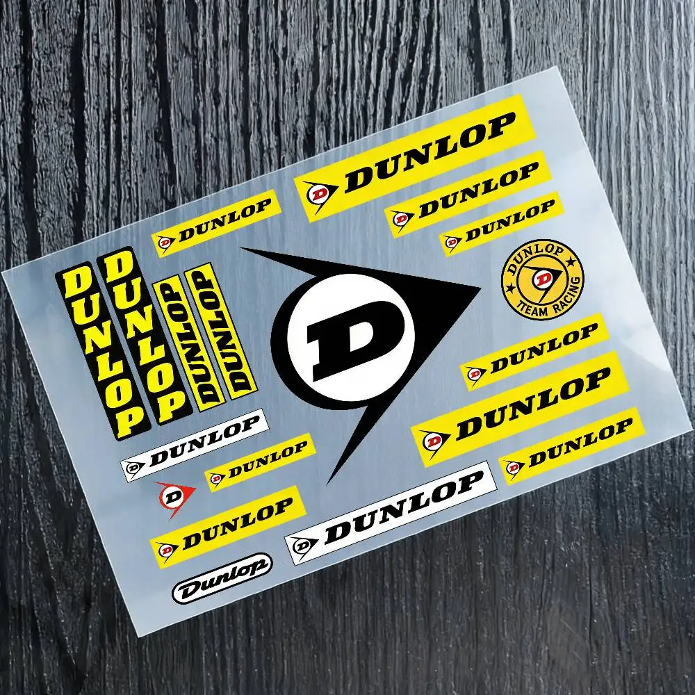 

Светоотражающие наклейки DUNLOP для мотоциклов, водонепроницаемые виниловые наклейки для мотоциклетных шлемов, топливных баков и велосипедов