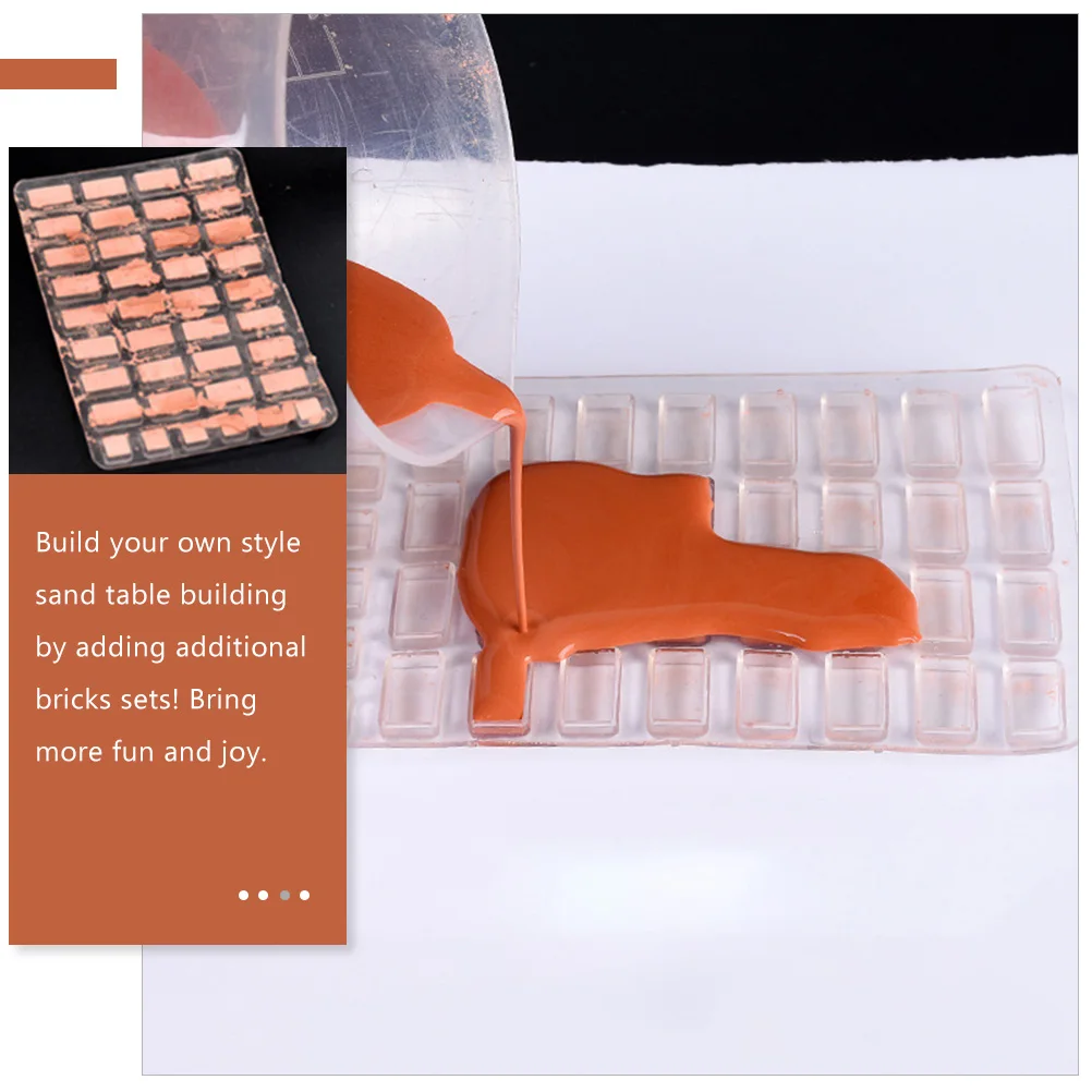 

Silica Gel Brick Molds Tiny Hollow Building Blocks Sand Table DIY Material Mini Brick Making Supplies Microlandscape Scenery