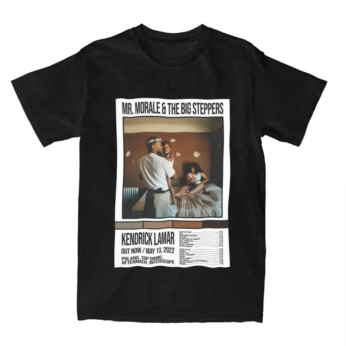 Mr. Morale & The Big Steppers T Shirt Beach Kendrick Lamar Album Poster T-Shirts 100 Cotton Tee Shirt For Men Short Sleeves Tops