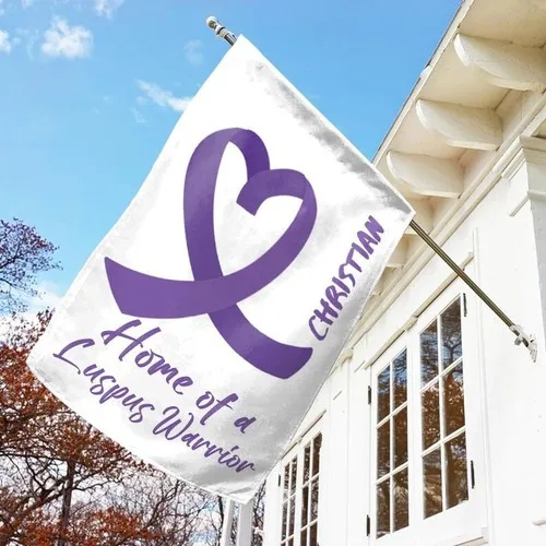 Lupus Awareness Garden Flag, Welcome Flag, Awareness Decorative House Flag, Purp OOV IIC