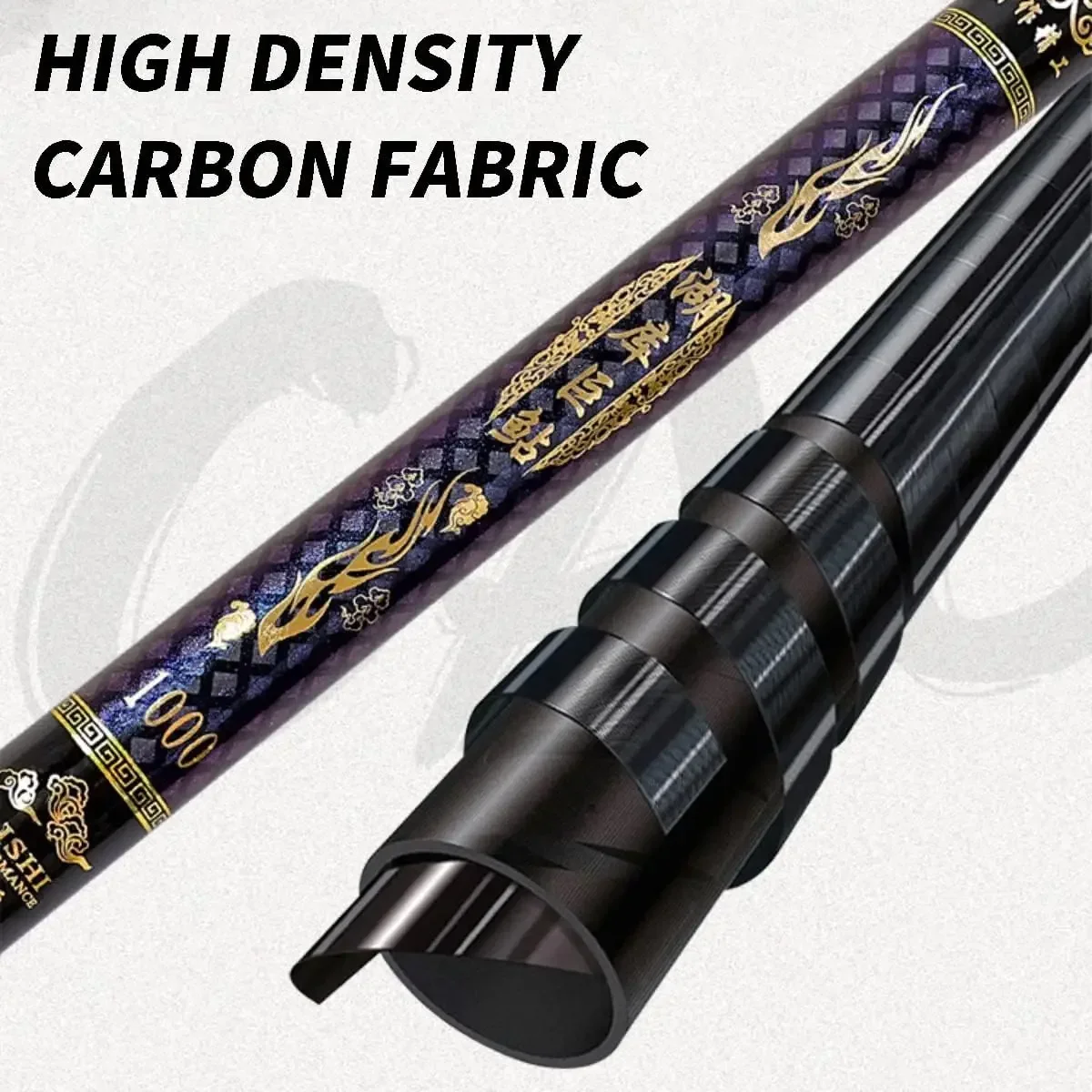 8M/10M/12M/14M/15M/16M Super Light long Hard 19H Carbon Fiber Hand Fishing Rod high quality Telescopic Fishing Pole Stream