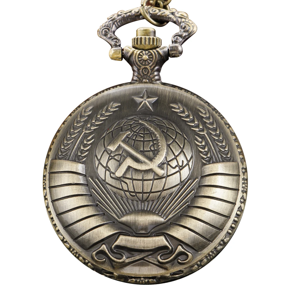 خمر البرونزية حزب شعار الوقت الأحجار الكريمة كوارتز ساعة الجيب الأزياء عنصر واحد قلادة قلادة أفضل هدية للرجال والنساء #1