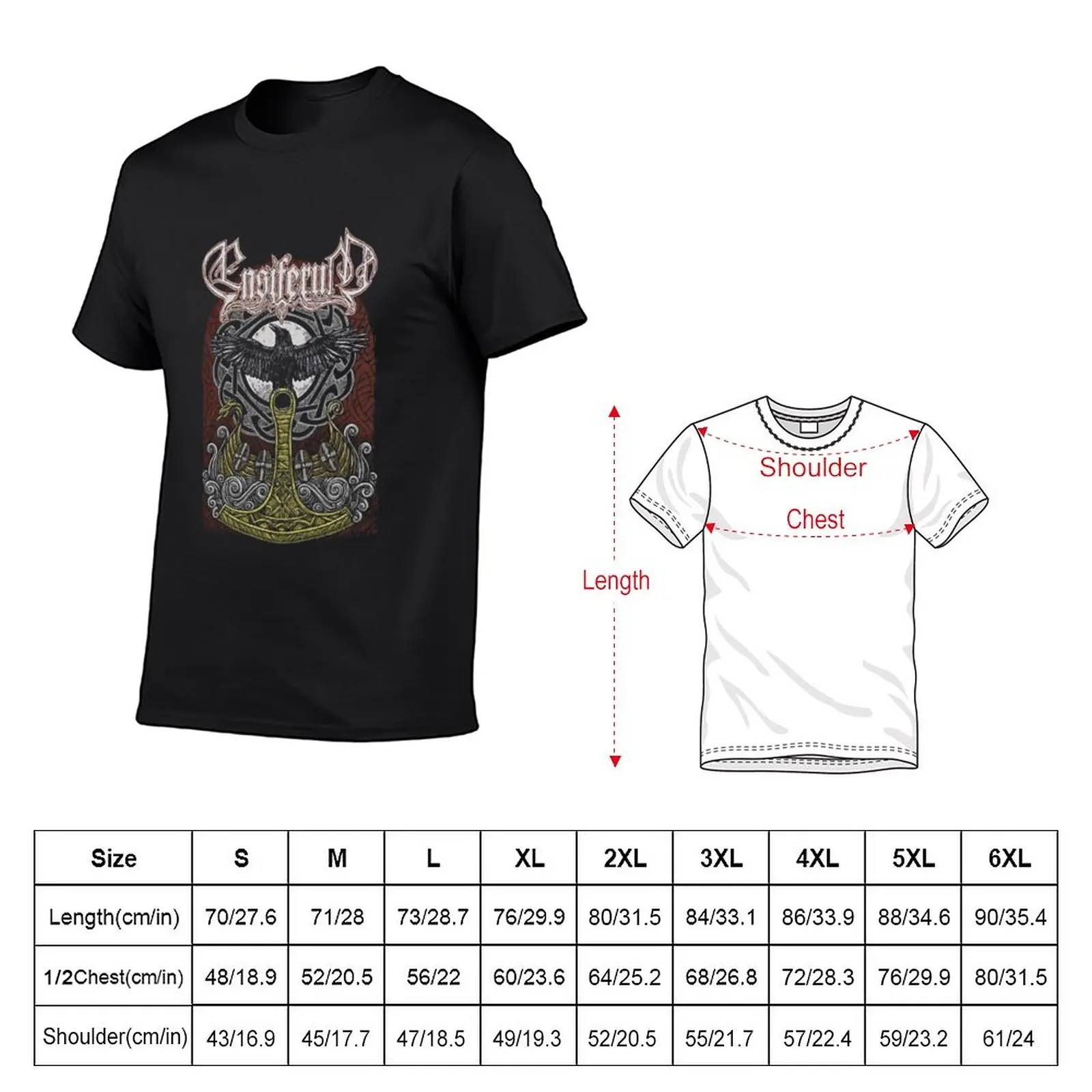 New The Ensiferum Dauntless Heart T-Shirt plus size tops Short t-shirt Oversized t-shirt tees Men's t-shirts