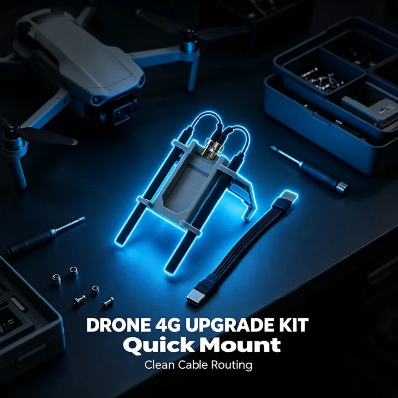 【今すぐ購入】dji-mini-5-pro用4gモジュール底部取り付けブラケット、3dプリント製ホルダー、データケーブル、アンテナ信号伝送、1個