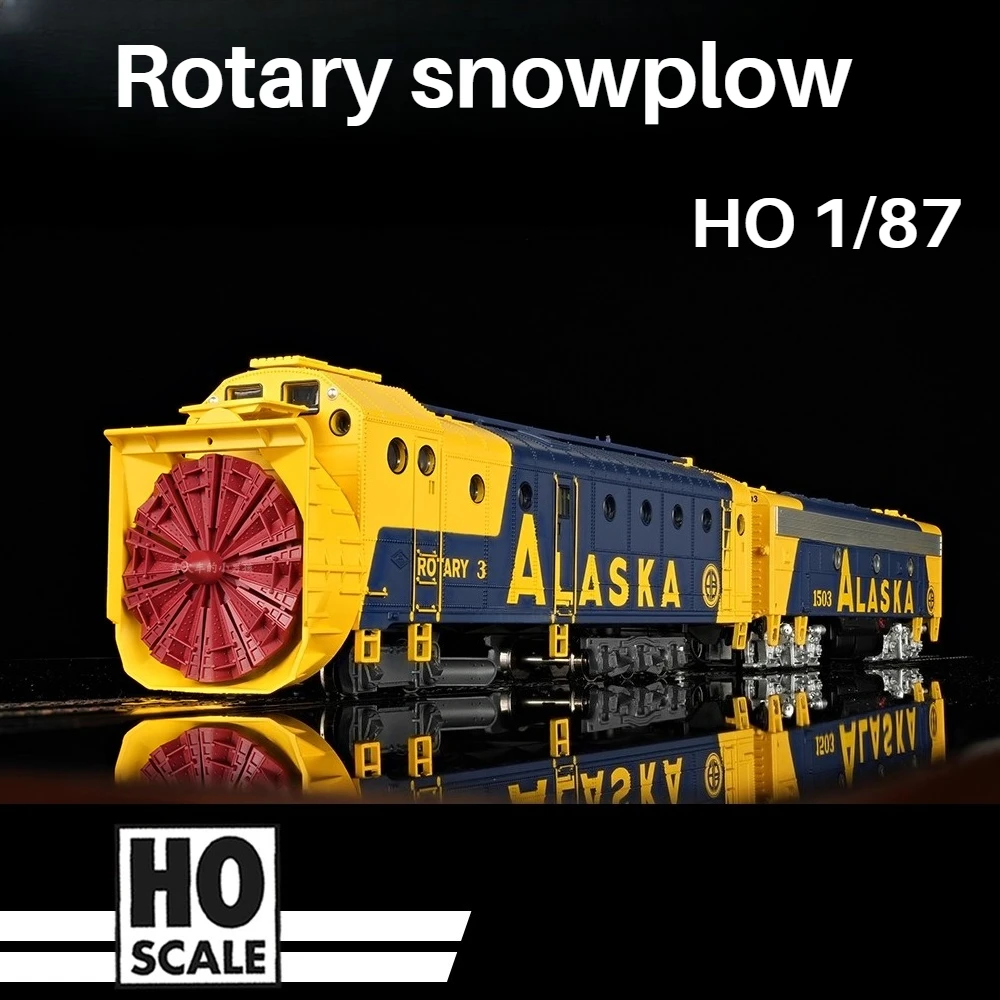 HO 1/87 Игрушечный поезд с вращающейся снежной плитой и симулятором F7b, модель поезда с краской, игрушка для мальчиков в подарок