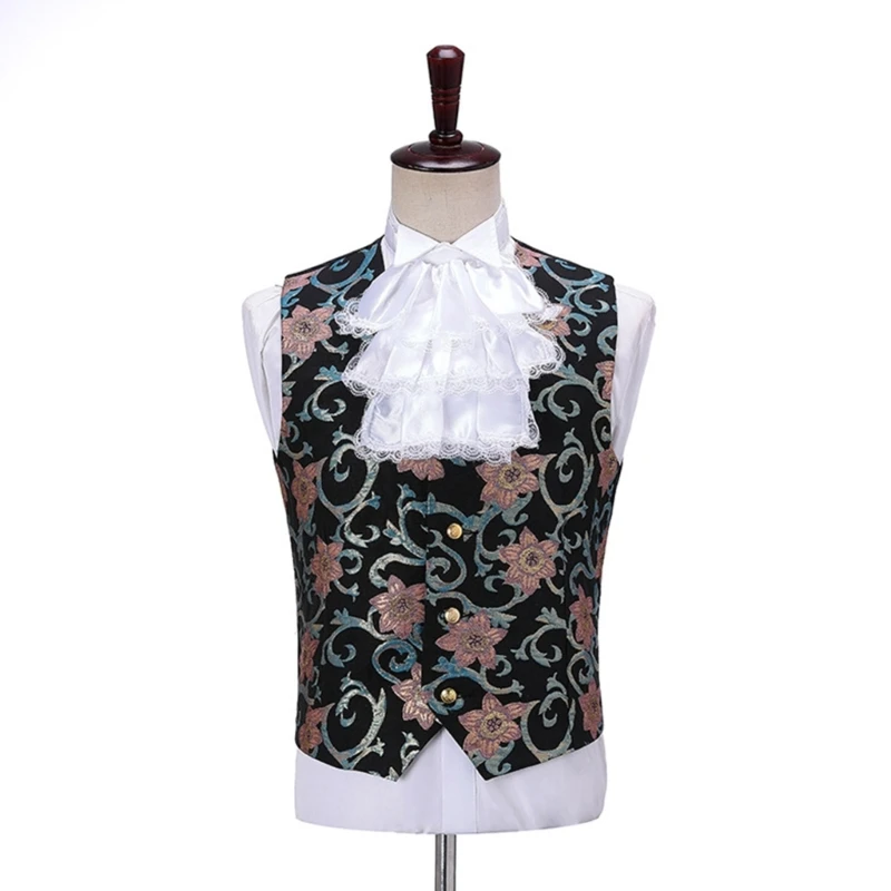 ผู้ใหญ่เด็กที่ถอดออกได้ Ruffled Jabot และ Cuffs ชุด Vintage Victorian Faux Collar Steampunk