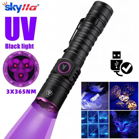 KENSUN SV103-3LED УФ-фонарь 365 нм черный - мощный и компактный — пример использования