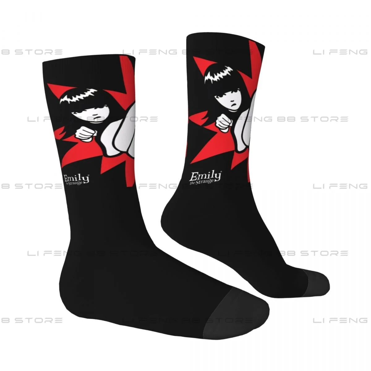 Emily The Strange Men Women Socks Cycling Novelty Spring Summer Autumn Winter Stockings Gift