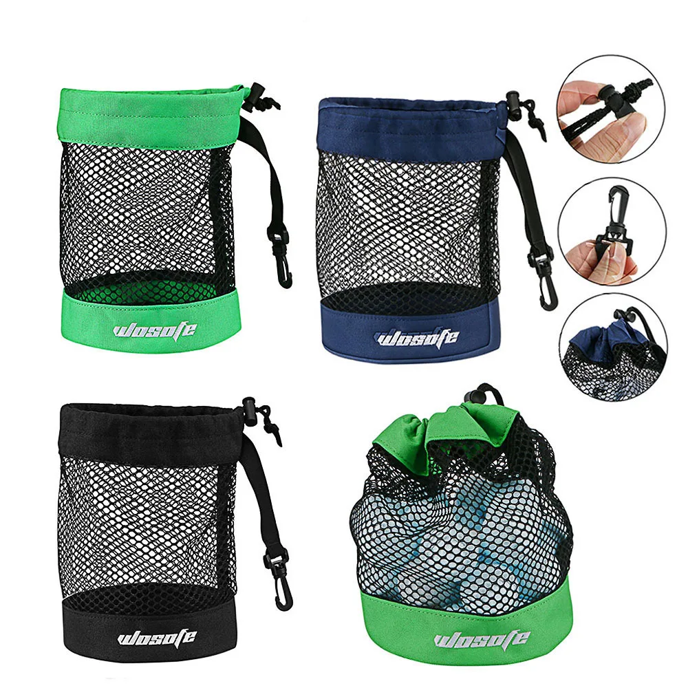 S/M/L Golf Nylon Net Bag Golf Balls Storage Pouch Bag with Durable Sports Mesh Net Bag Suitable for Outdoor Sports Gyms Travel