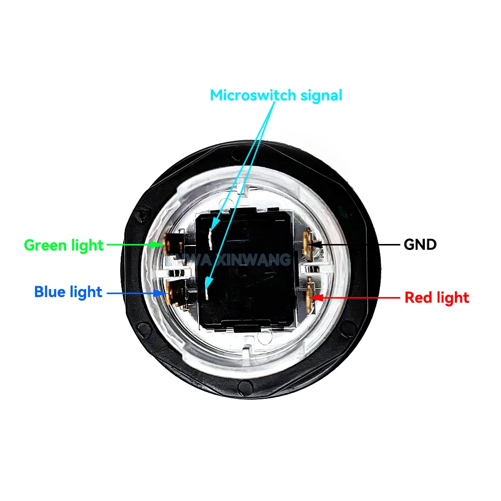 5pcs/10pcs Arcade Game GoldLeaf RGB Illuminated 3.3v LED Push Button 28mm 30mm Round Buttons For MAME Virtual Pinball Machine view 2