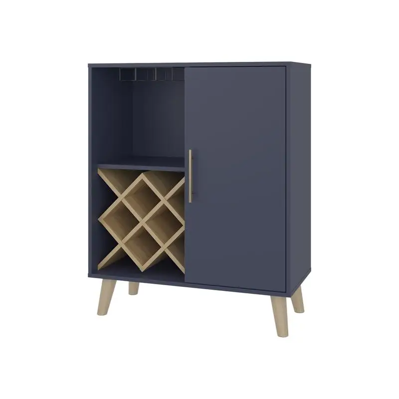 Multifunctional Bar Cabinet with Wine Rack and Storage Compartments