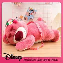 Big Size Disney Lotso Kawaii Scented Strawberry Bear Stuffed Toys Cartoon&Cute Pink Bear Plush Dolls Crossbody Bag Birthday Gift