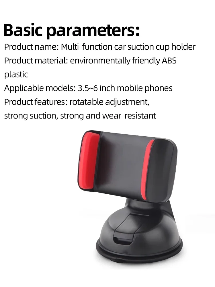 Auto Saugnapf Auto Halter Universal Einstellbare Winkel Handy Clip Für iPhone Huawei Samsung Xiaomi OPPO Smartphones – Detail 7