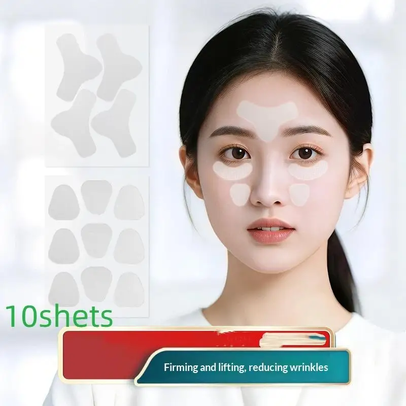 10 Sheets Preventing Frowning Facial Patches Suitable For The Forehead Between The Eyes Around The Mouth And The Lips Area
