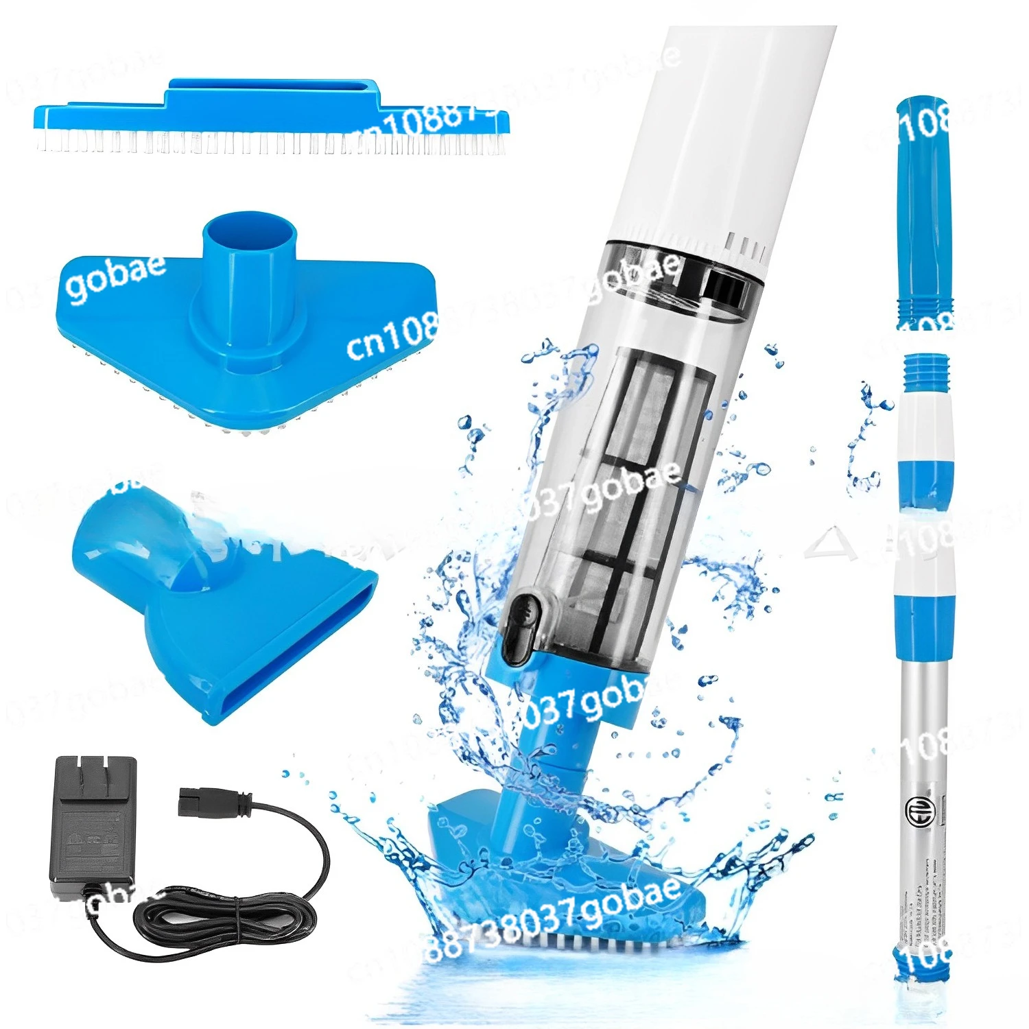 

3 in 1 Cordless Rechargeable Pool Vacuum Cleaner Handheld Pool Cleaner Suitable for Spa Center Bathtub Sand Debris