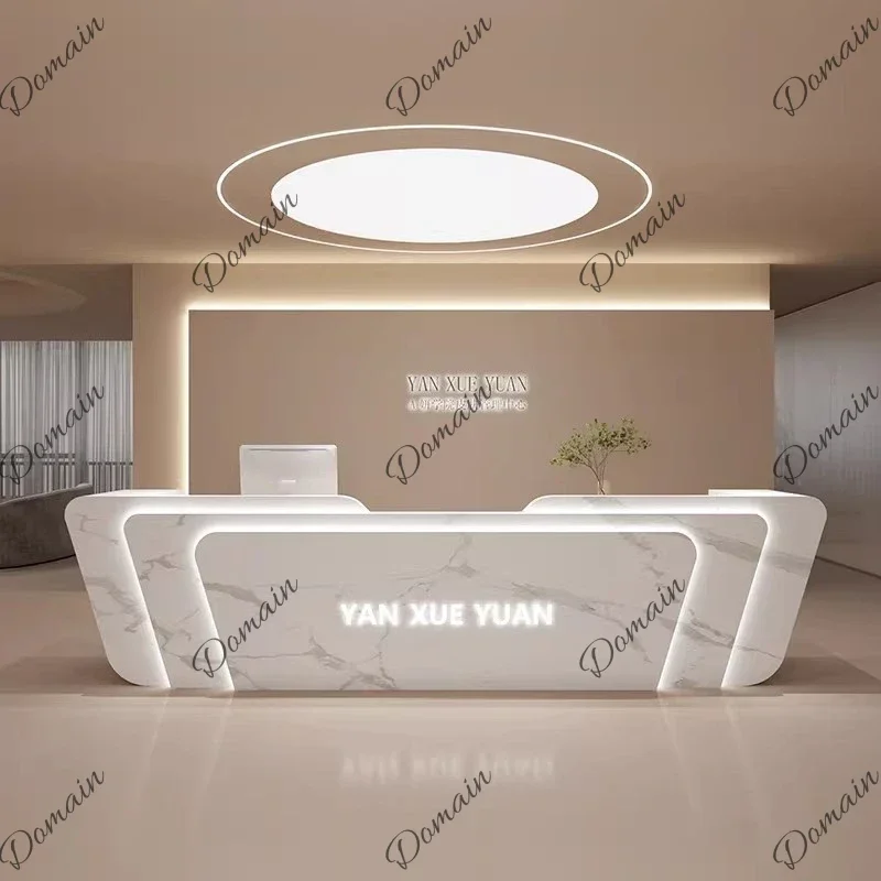 XX Clear Cheap Reception Desks Creative Design Luxury Chinese Style Large Accent Reception Desks Safe Scrivania Hotel Furniture