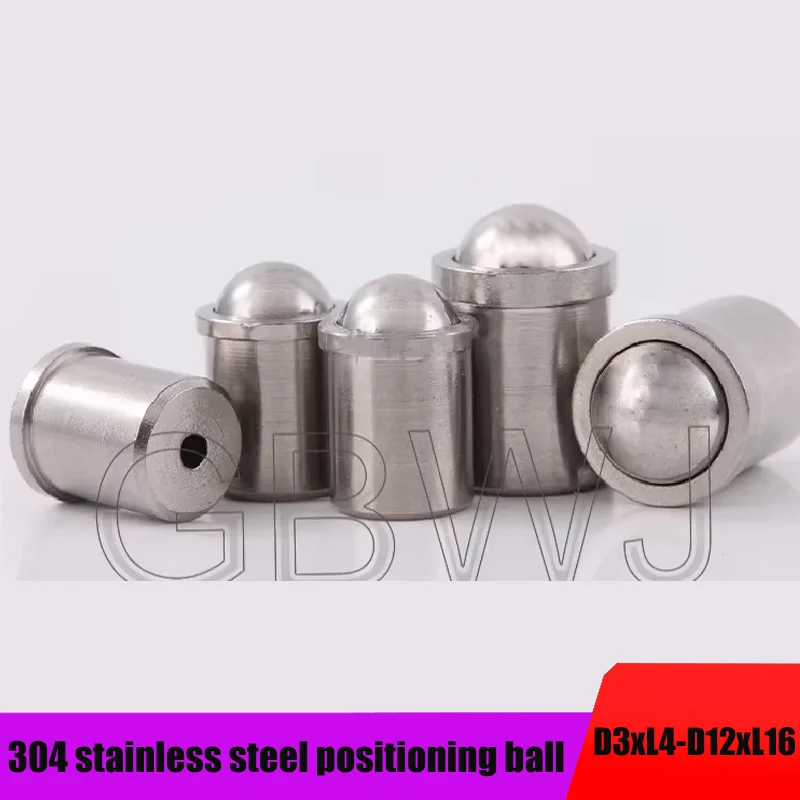 

1PCS 5PCS M3 M4 M5 M6 M8 Smooth body step Stainless Steel Ball Plunger Push Fit Ball Spring Plunger