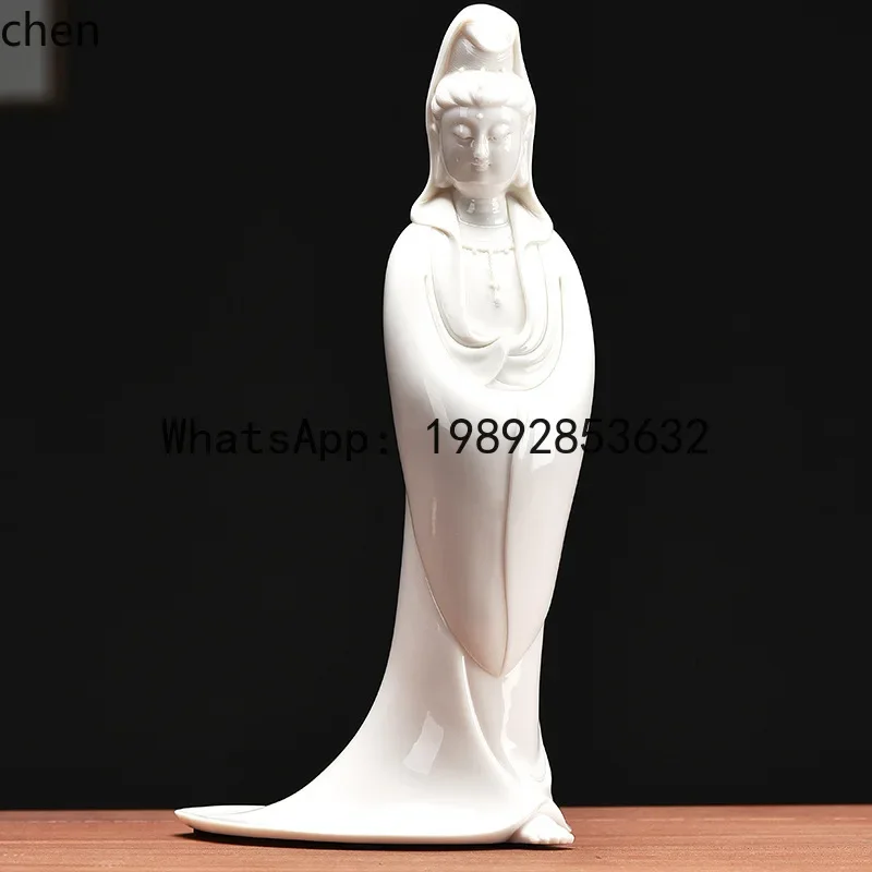 L14-   zen guanyin buddha ceramic retro ornament entrance living room creative decoration