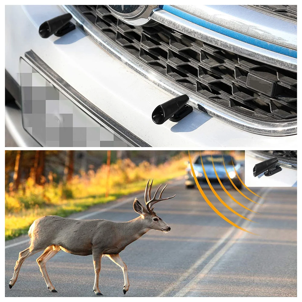 ABS Anti Collision Siren Deer Repeller Ultrasonic Wave Wild Animals Avoid Warnings Suitable For Most Cars Alert Equipment