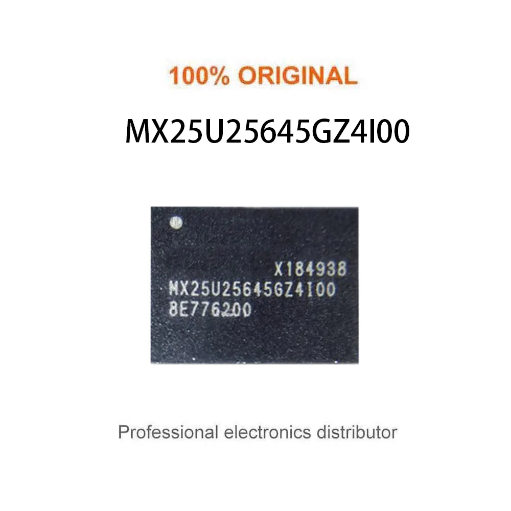 10pcs/Lot  MX25U25645GZ4I00  MX25U25645GZ4I00-TR   NOR Flash Serial NOR 1.8V 256Mbit x4 I/O WSON-8 8x6mm  New