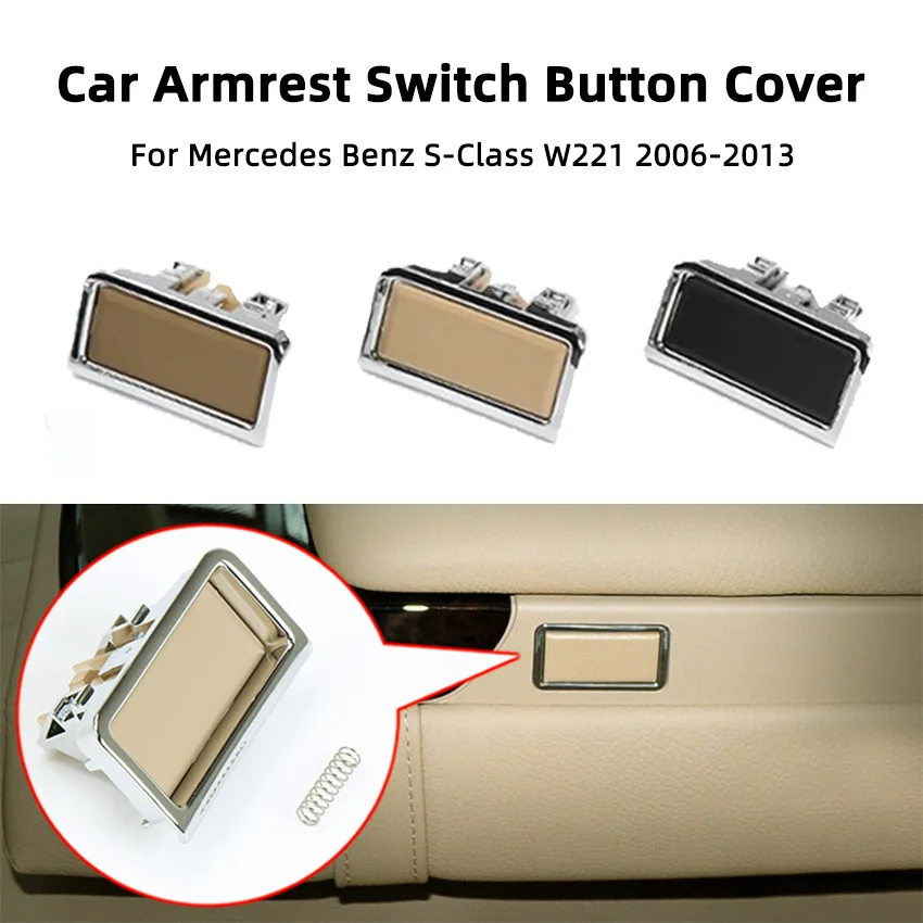 Auto-Armlehnen-Schalterknopfabdeckung Mittelkonsole mit Chrom für Mercedes Benz S-Klasse W221 2006-2013 2216800096 – Detail 2