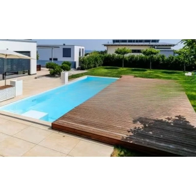 Sliding pool cover for swimming pools, environmentally friendly and durable, made of steel, easy to install