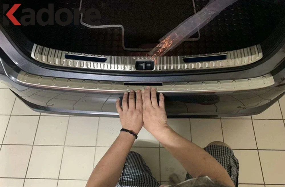 For Toyota Corolla Sedan 2019-2021 2022 2023 Rear Bumper Cover Trim Rear Trunk Bumper Plate Sills Car Styling Stainless Steel