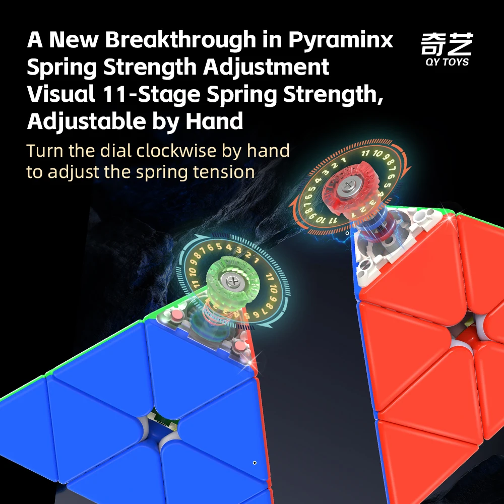 QiYi M Pro Pyramid Magnetic Magic Cube Professional 3×3 Speed Puzzle Children's Toys Pyramid Speedcube Cubo Magico Toys