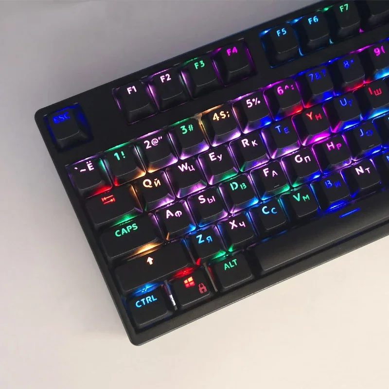 104 Keys Mechanical Keyboard Keycaps Ergonomic Oil-resistant French Russian Korean Spanish Replacement ABS Key Caps
