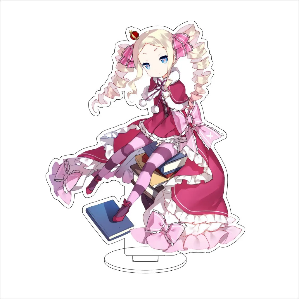 16CM Anime Re:ZERO Starting Life in Another World Emilia Rem Natsuki Subaru Beatrice Cos Acrylic Figure Stand Ornaments Gifts view 5