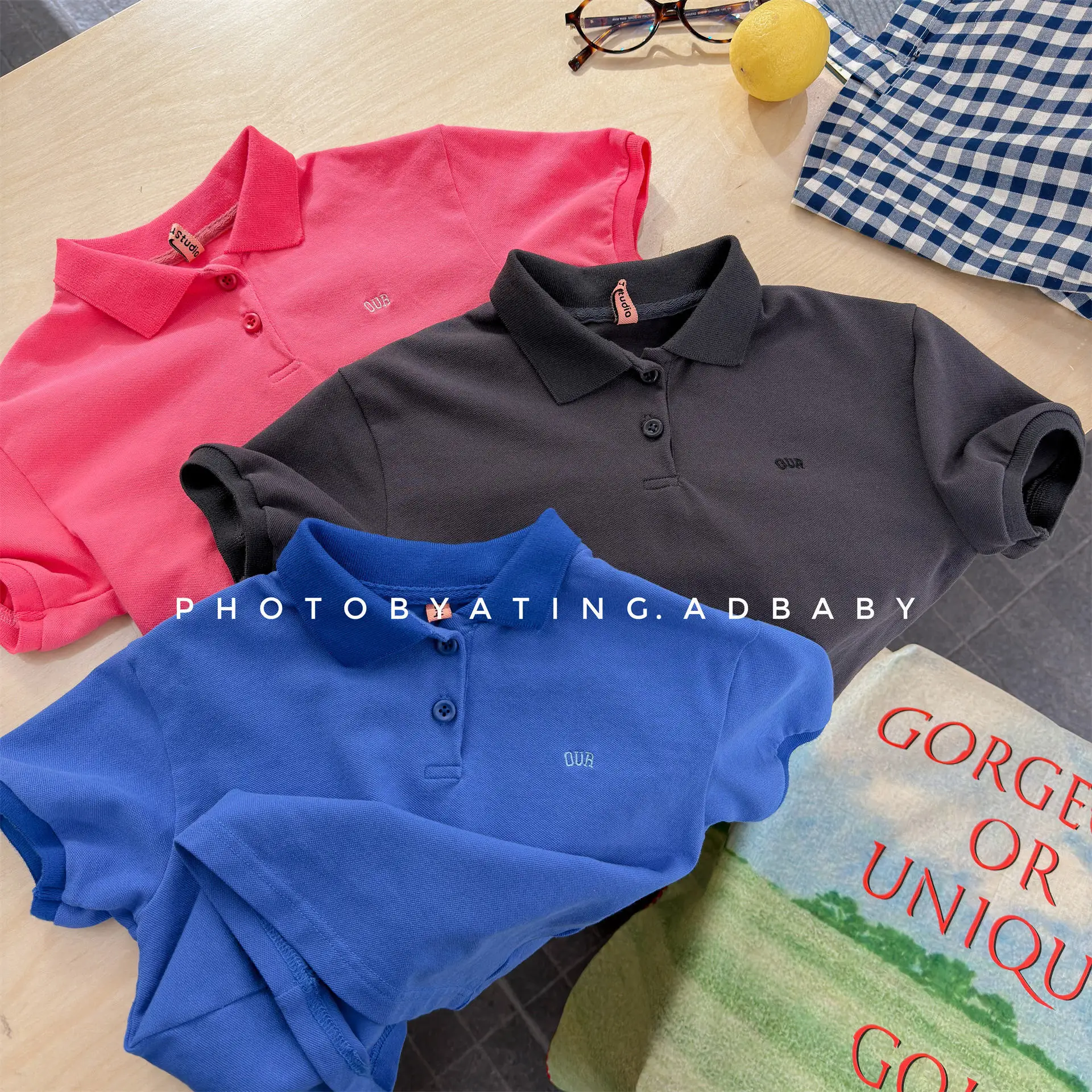 

2026 Summer New Children Short Sleeve Polo Shirts Boys Girls Loose Tops Kids Casual T Shirts Baby Cotton Tee Toddler Clothes