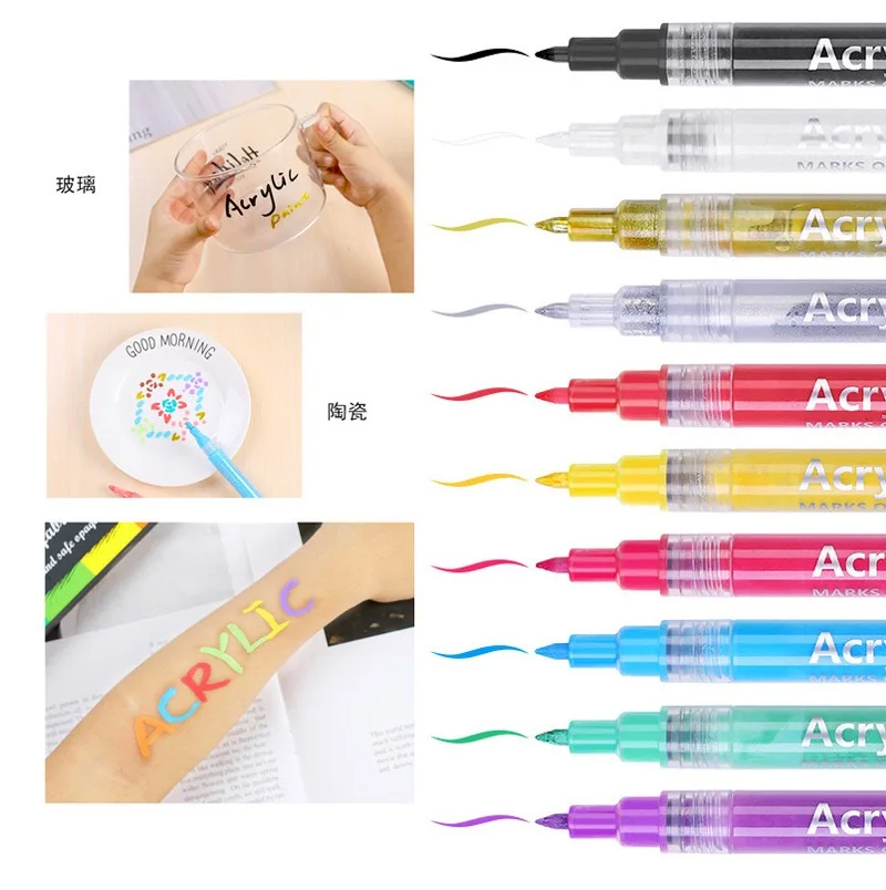 1Pc Waterdicht Nail Art Graffiti Pen Abstracte Lijnen Bloem Schets Tekening Gereedschap Nagel Schilderij Diy Nail Art Accessoires Tool SN11