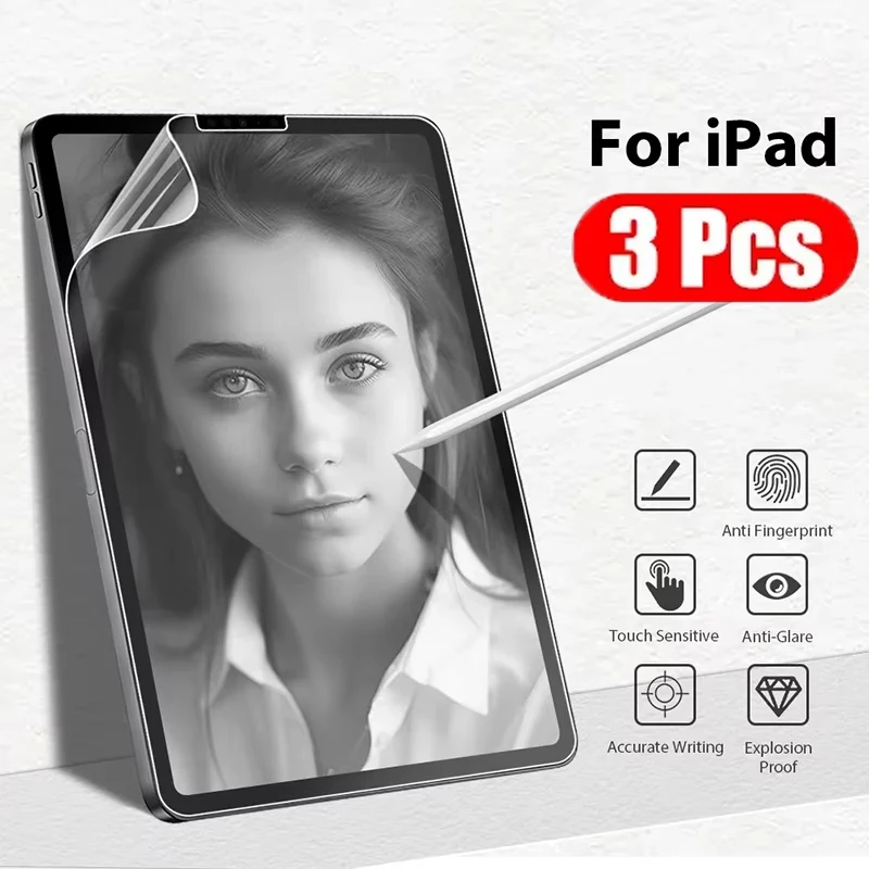 3pcs Paper Feel Screen Protector Film Matte PET Painting Write For iPad 10th Gen Air 5 4 10.9 2022 Pro 11 iPad 10.2 9th 8th 7th