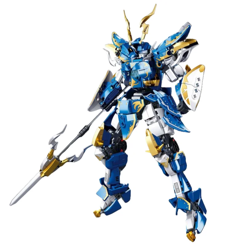 

Heroes Three Kingdoms Zhao Yun Mecha, модель собранных строительных блоков, подвижный боевой робот, игрушки, украшения, коллекция хобби, подарок
