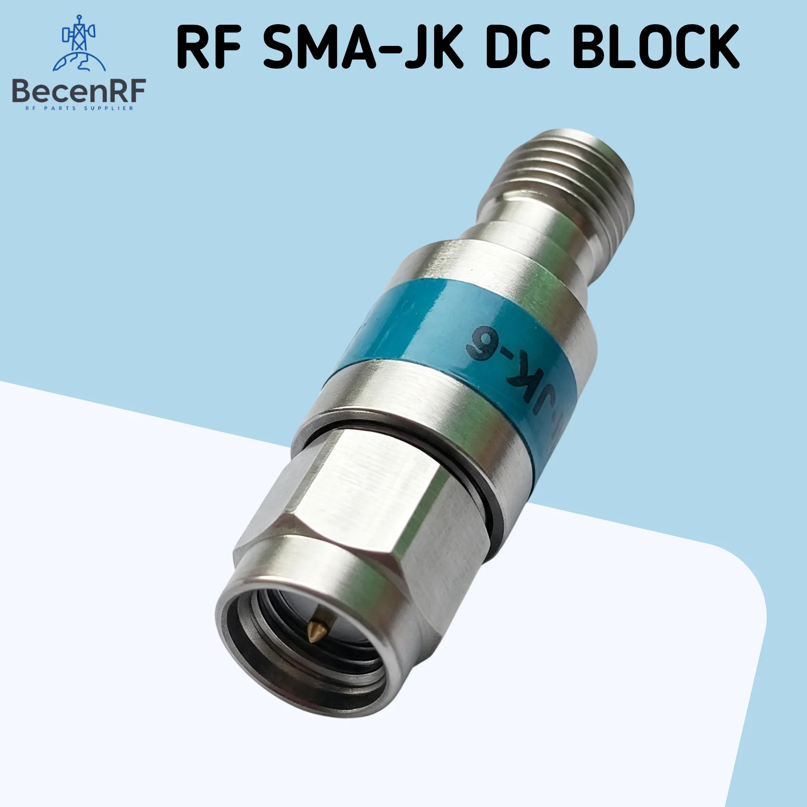 DC-6GHz 8GHz 13GHz 20GHz DC Blocker Stainless Steel 50ohms 2W SMA Male to Female DC Block Low Frequency Coaxial Connectors