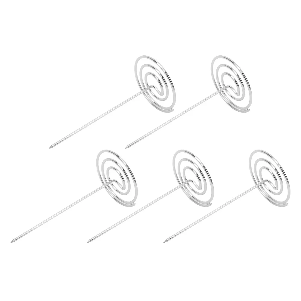 5PCS Silver/Gold/Rose Gold Check Spindle Wear Resistant Stable Receipt Holder Electroplating Metal Reusable