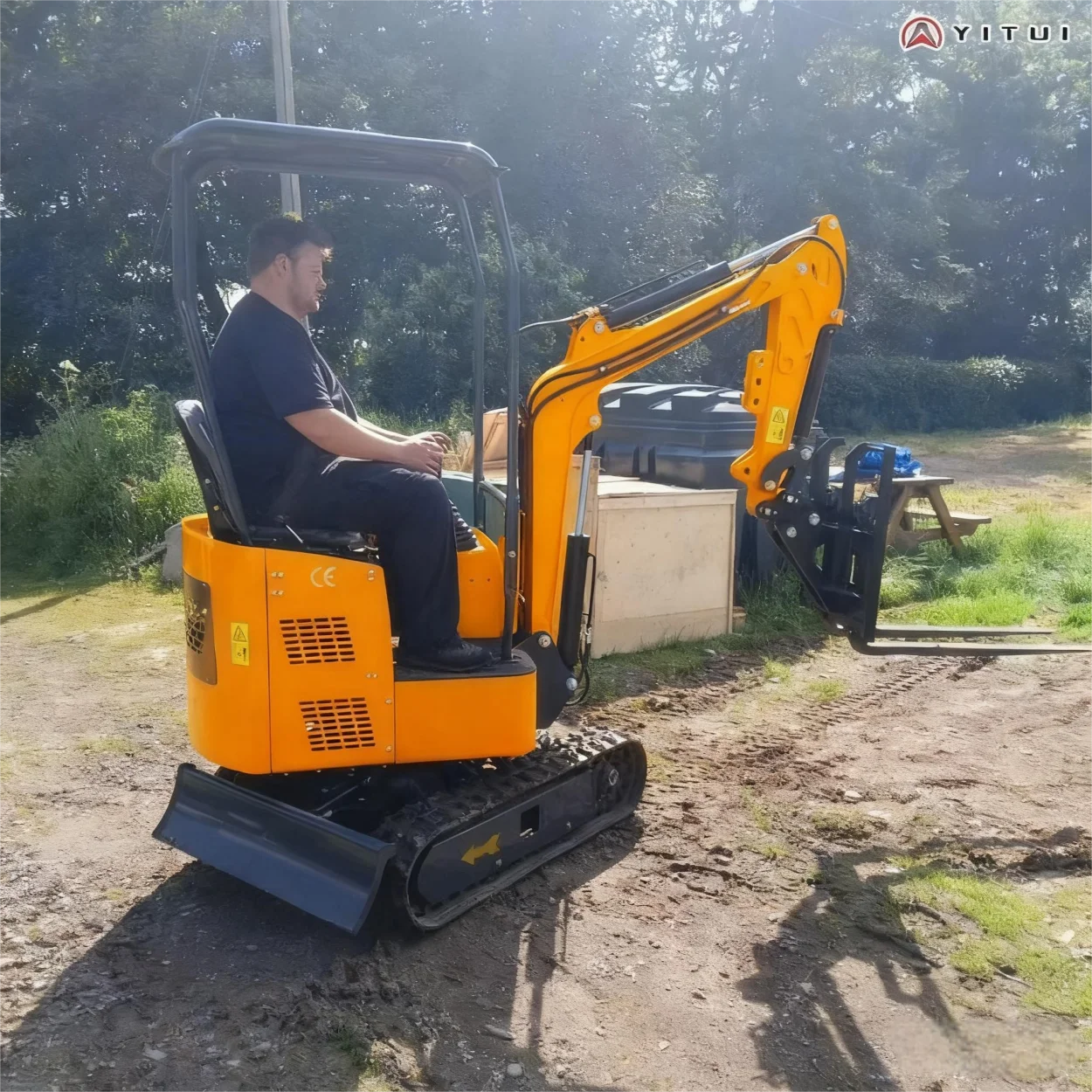 حفارة صغيرة 1.2 طن مخصصة للنقل المجاني محرك كوبوتا حفارة صغيرة مجنزرة مناسبة للمزارع العائلية #2