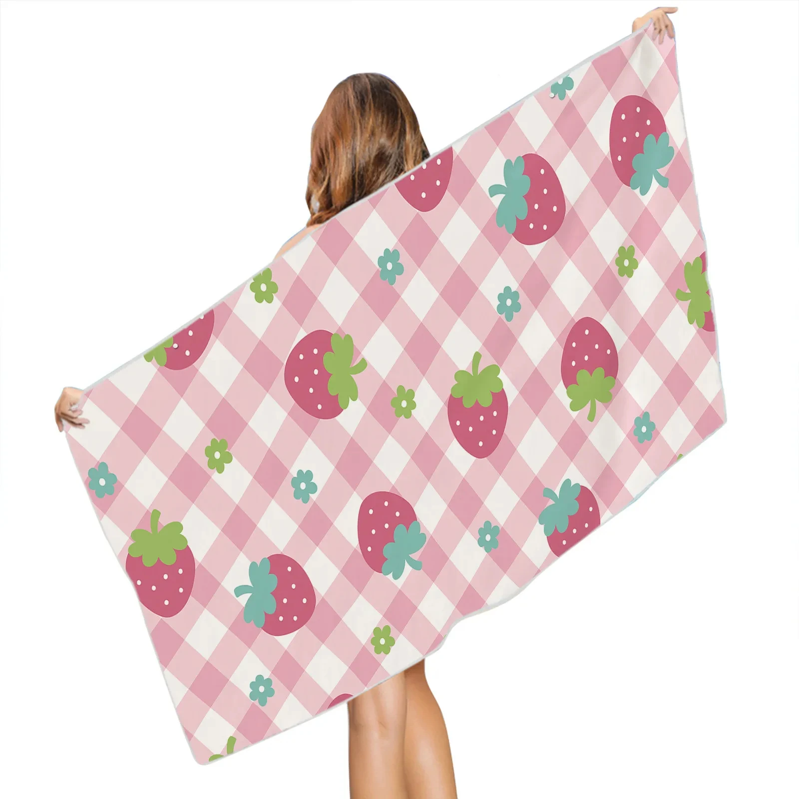 Fruit Print Summer Beach Towels Tropical Fruit Super Absorbent Sand Free Colorful Pool Bath Towels Soft Swim Towel for Kid Adult