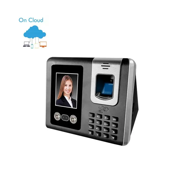 Cloud Software Employee Time Clock Wifi Fingerprint Biometric Face Reader Machine Attendance Network